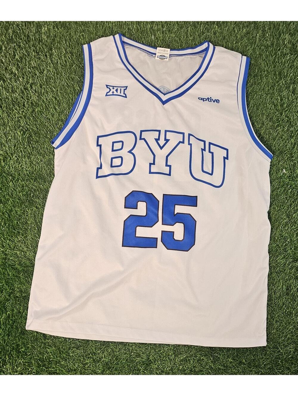 BYU Basketball Jersey Size Large White Cougs
